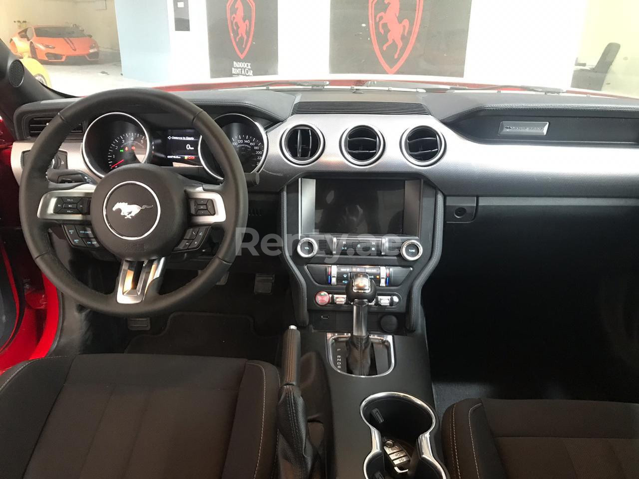 Red Ford Mustang for rent in Dubai 3