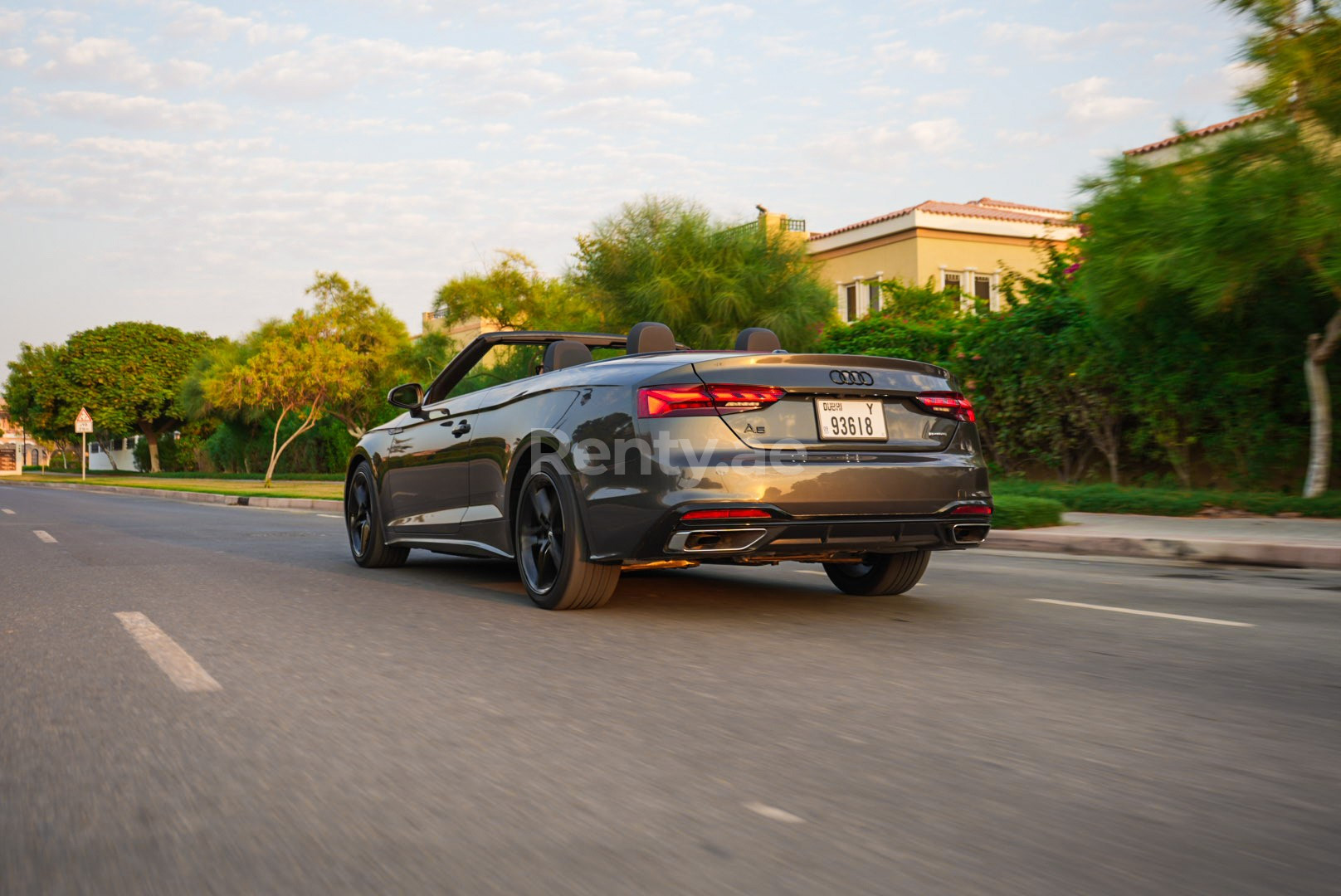 Grey Audi A5 for rent in Abu-Dhabi 0