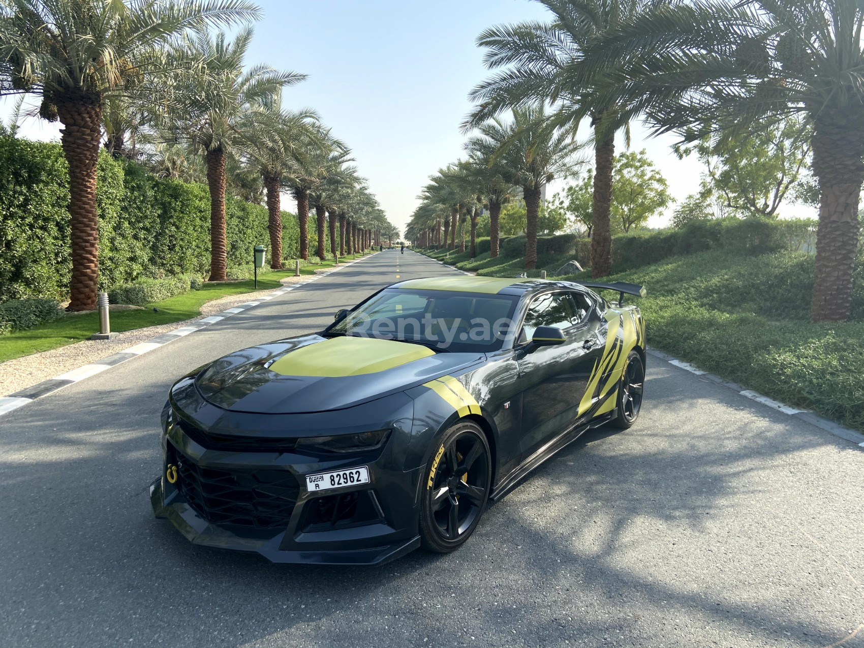 Grey Chevrolet Camaro for rent in Dubai 2