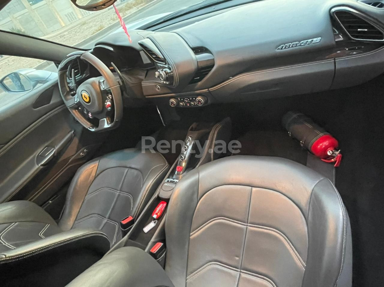 Grey Ferrari 488 GTB for rent in Sharjah 5