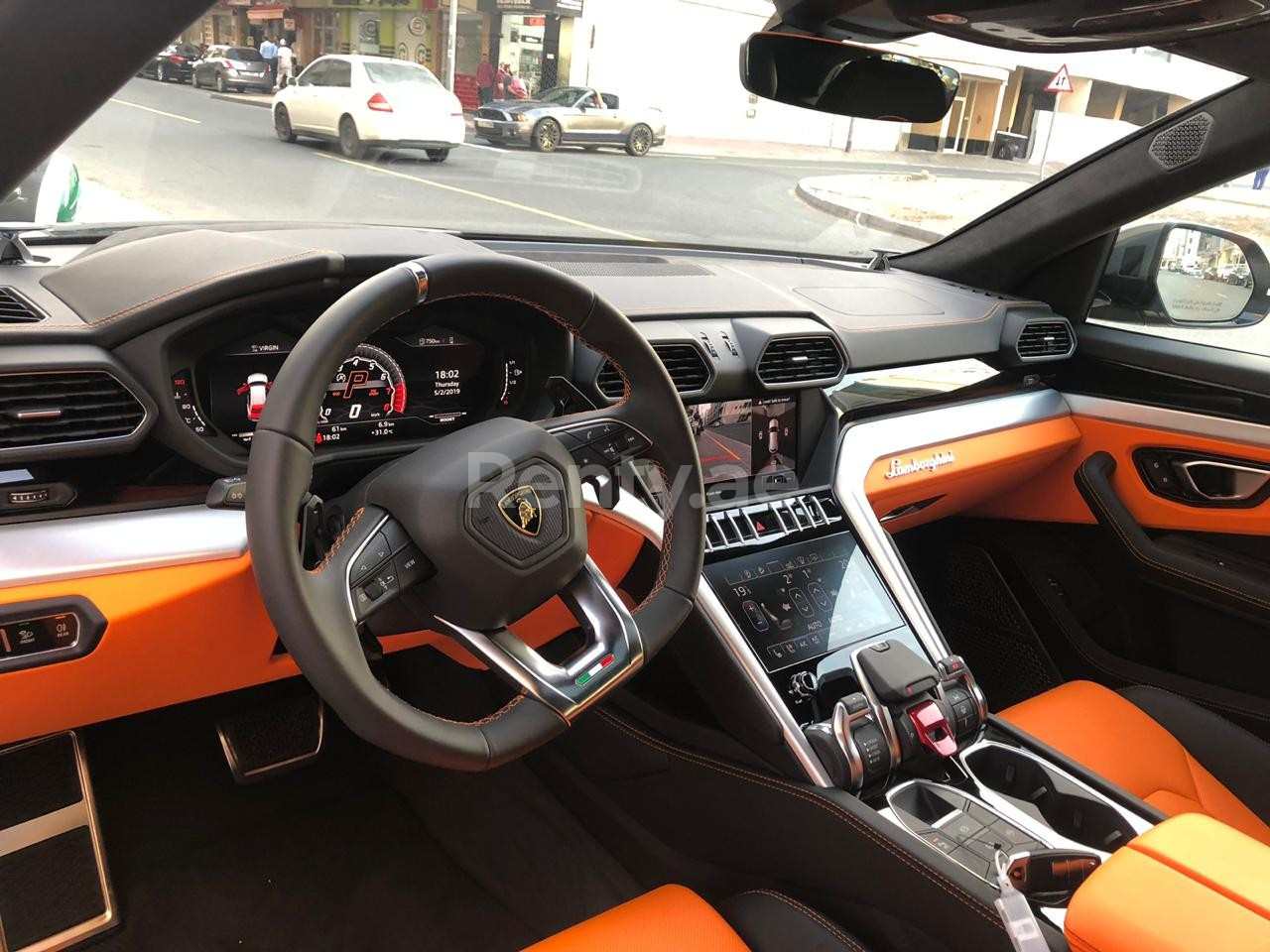 Grey Lamborghini Urus for rent in Abu-Dhabi 1