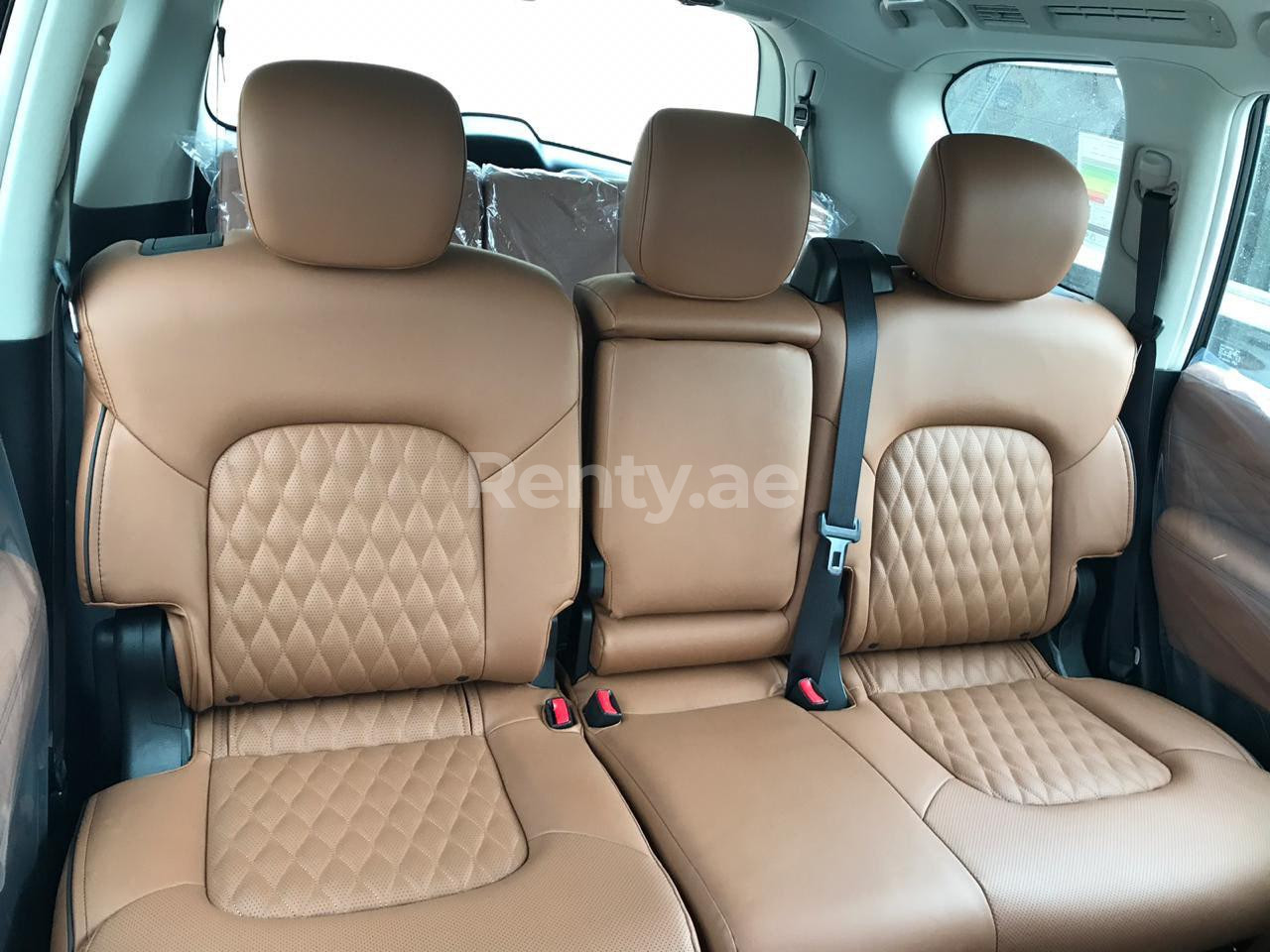 White Infiniti QX80 for rent in Sharjah 5