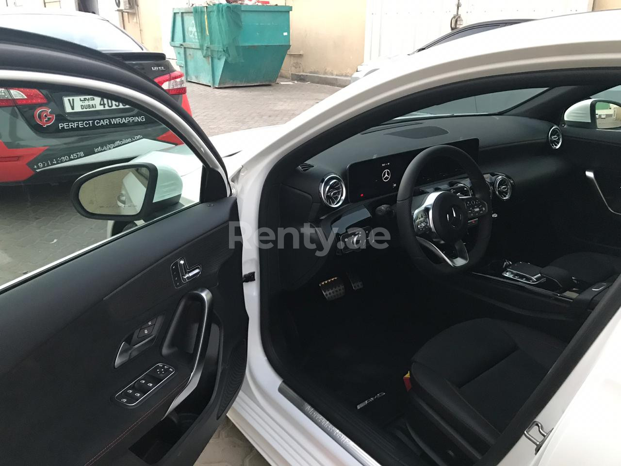 White Mercedes A 250 for rent in Sharjah 4