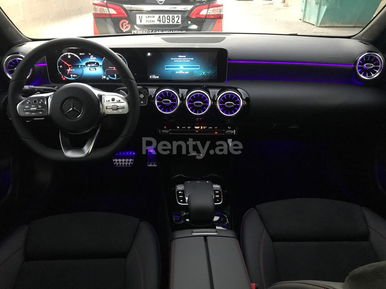 White Mercedes A 250 for rent in Abu-Dhabi 5