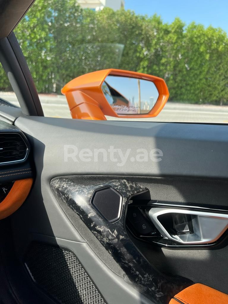 Orange Lamborghini Evo for rent in Sharjah 5