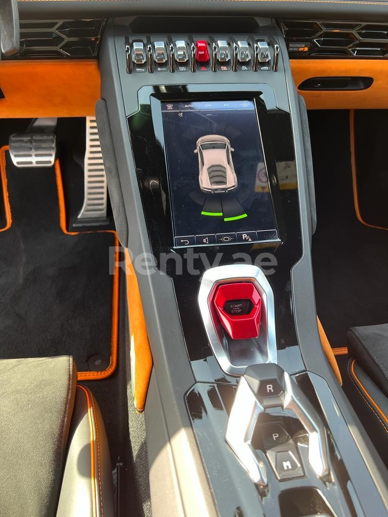 Orange Lamborghini Evo for rent in Abu-Dhabi 7