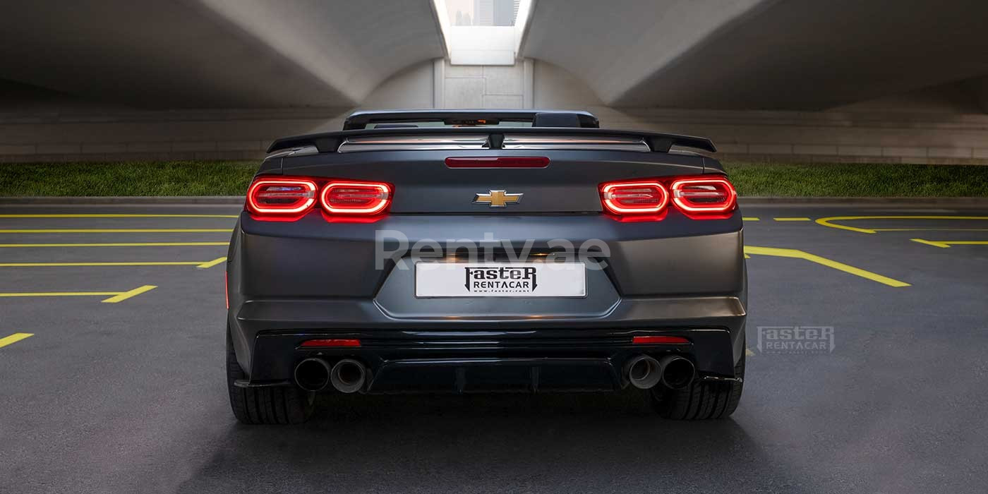 Dark Grey Chevrolet Camaro for rent in Dubai 3