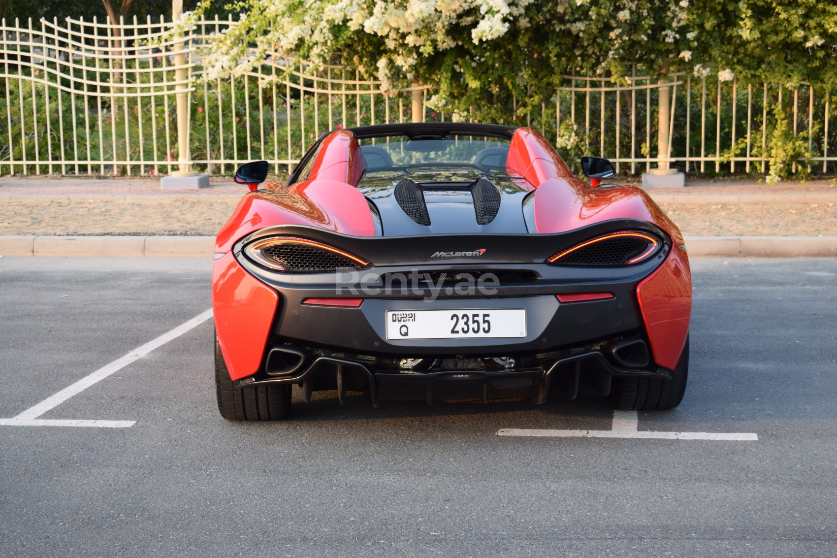 Red McLaren 570S for rent in Sharjah 4