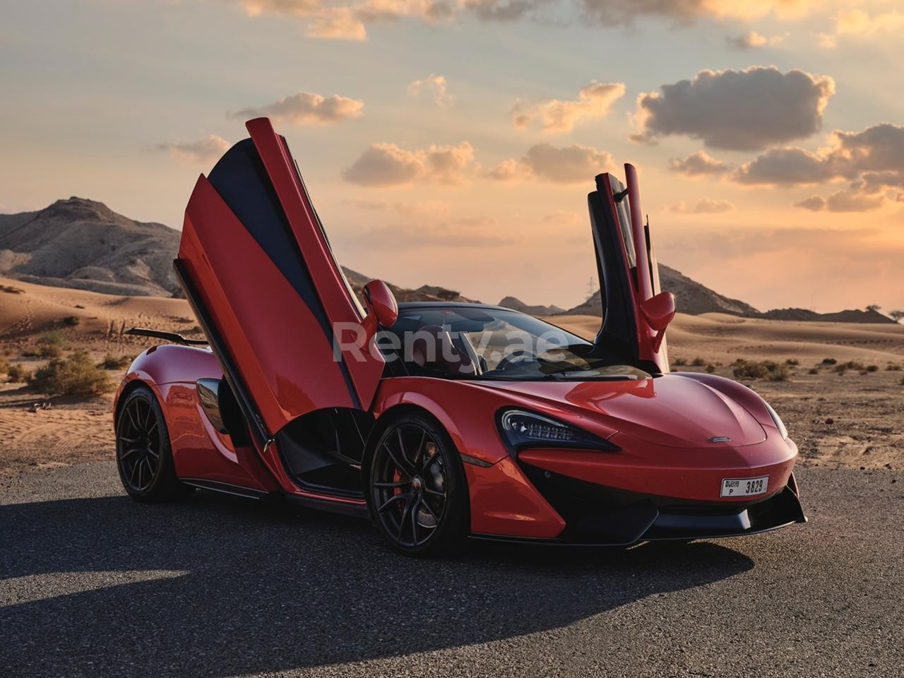 Red McLaren 570S for rent in Dubai 7