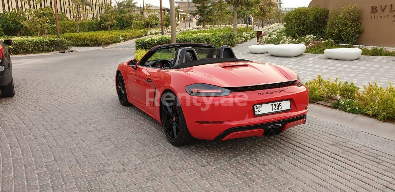 Red Porsche Boxster for rent in Abu-Dhabi 5