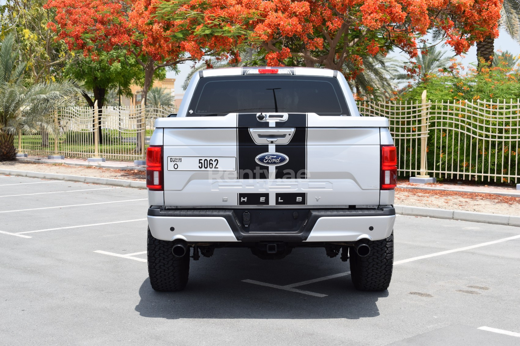 Silber Ford F150 Shelby zur Miete in Dubai 1