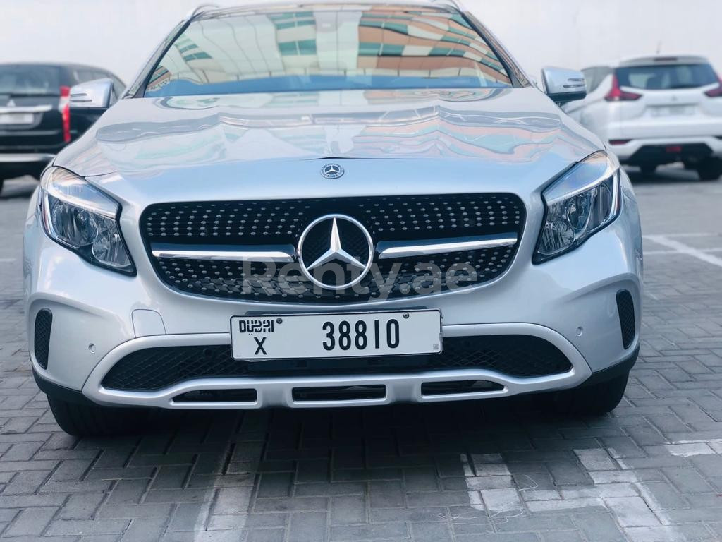 Silver Mercedes GLA for rent in Dubai 0