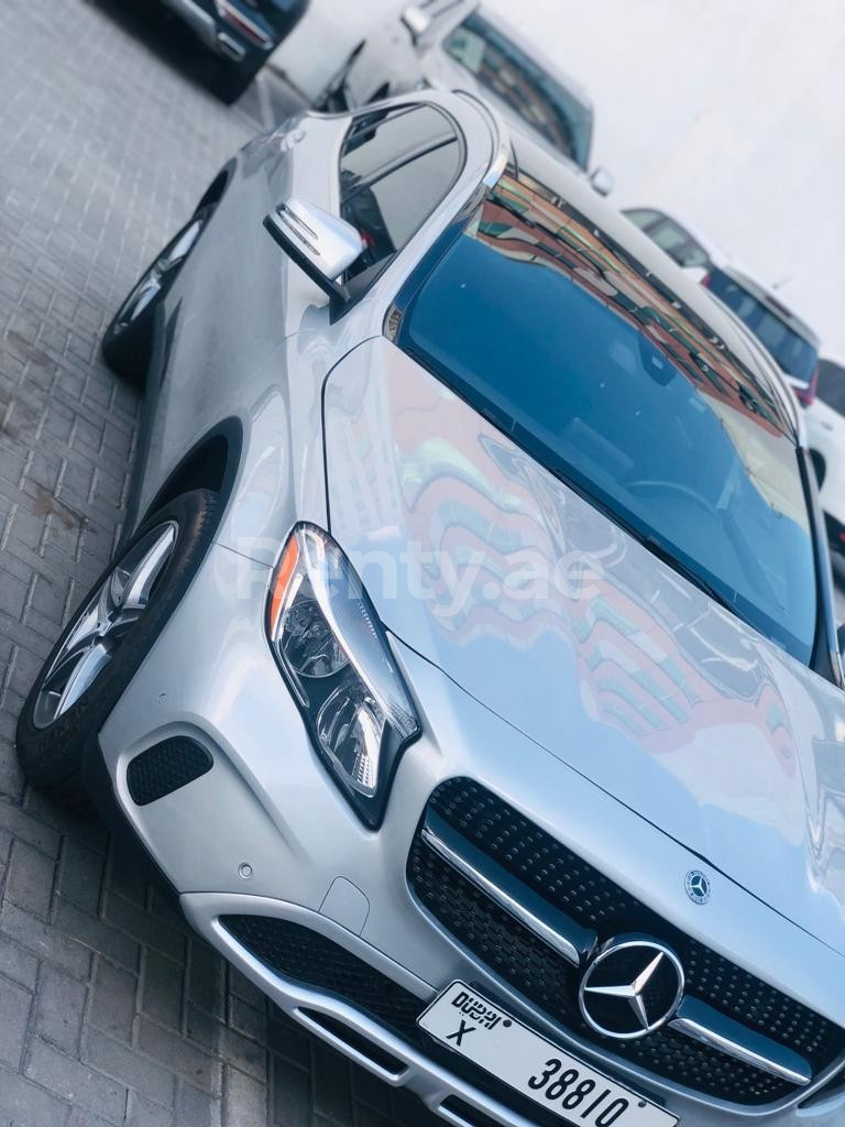 Silver Mercedes GLA for rent in Abu-Dhabi 3