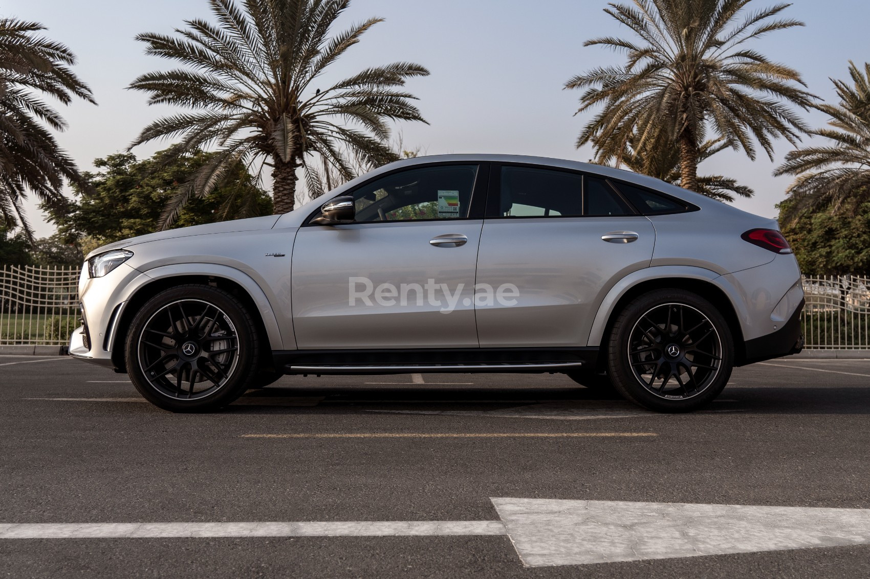 Silver Mercedes GLE63 for rent in Dubai 2