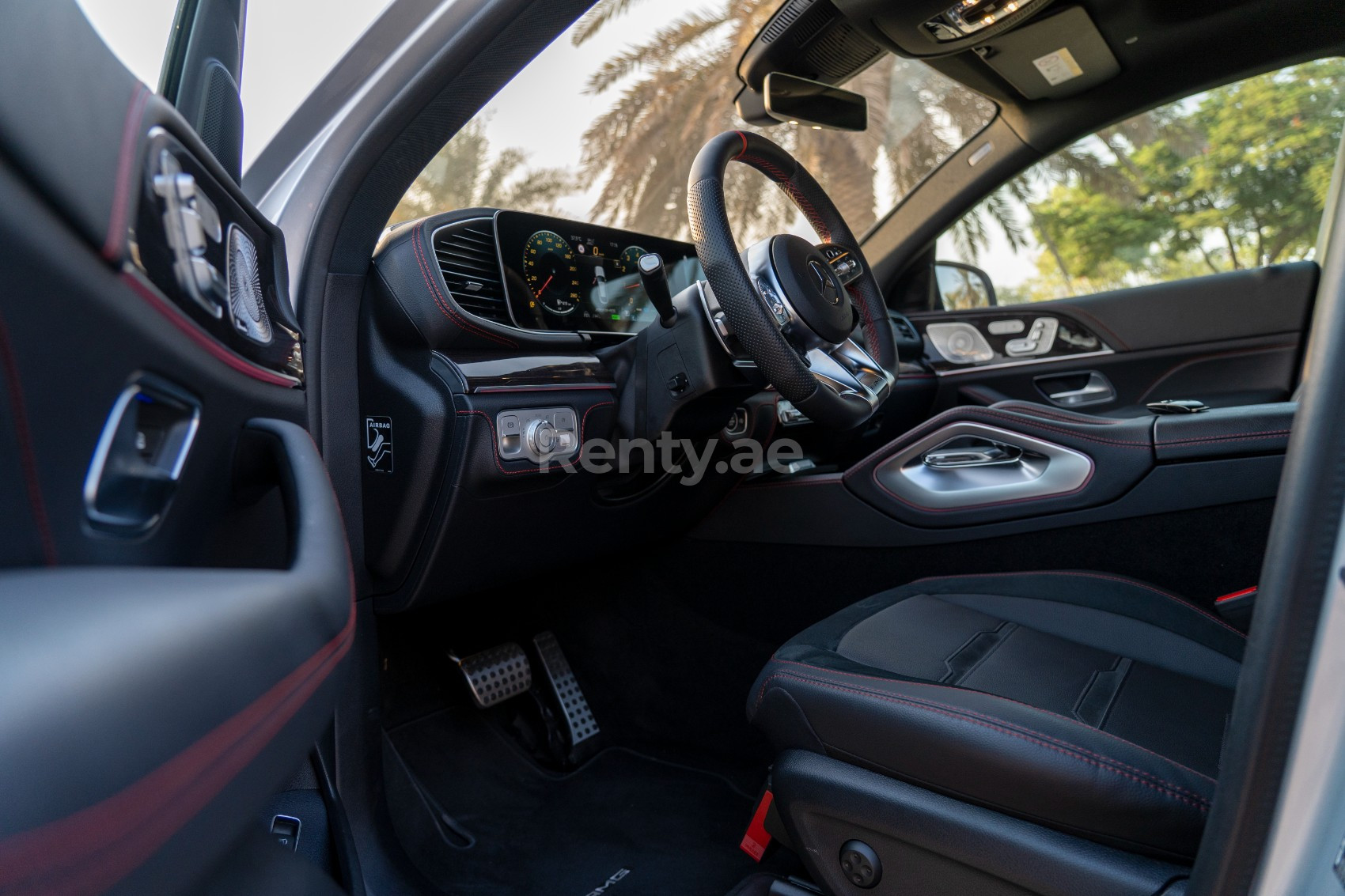 Silver Mercedes GLE63 for rent in Dubai 4