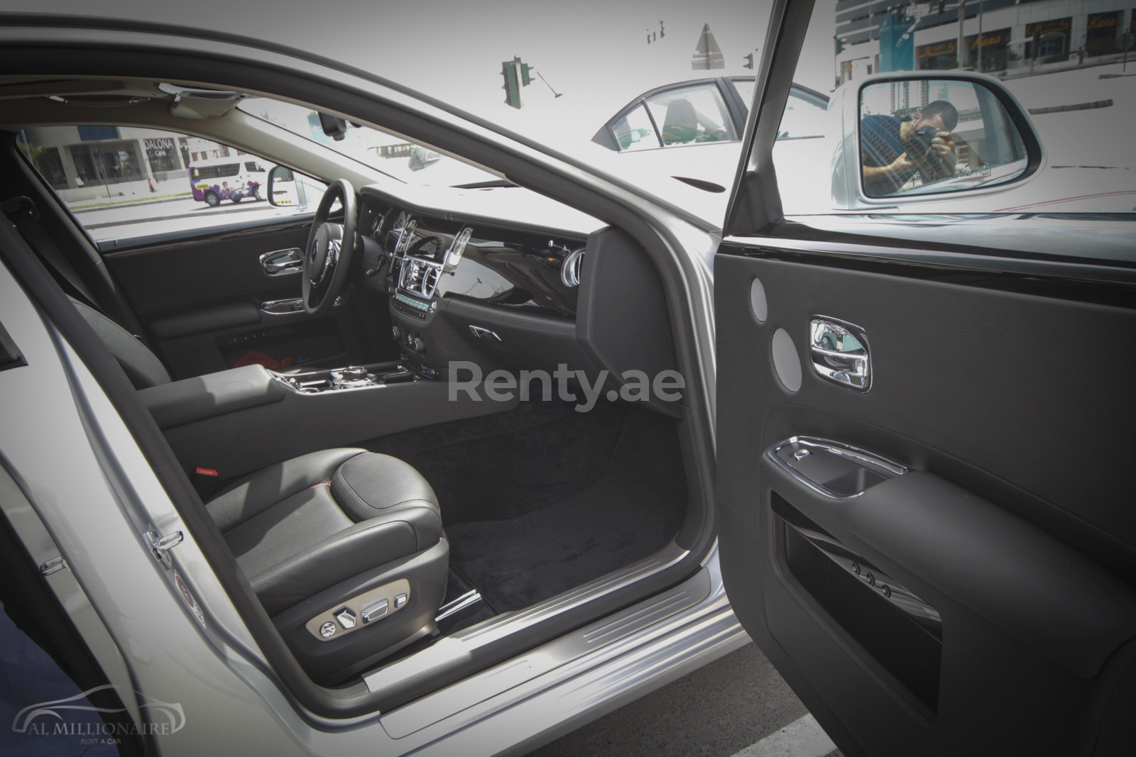 Silver Grey Rolls Royce Ghost for rent in Sharjah 6