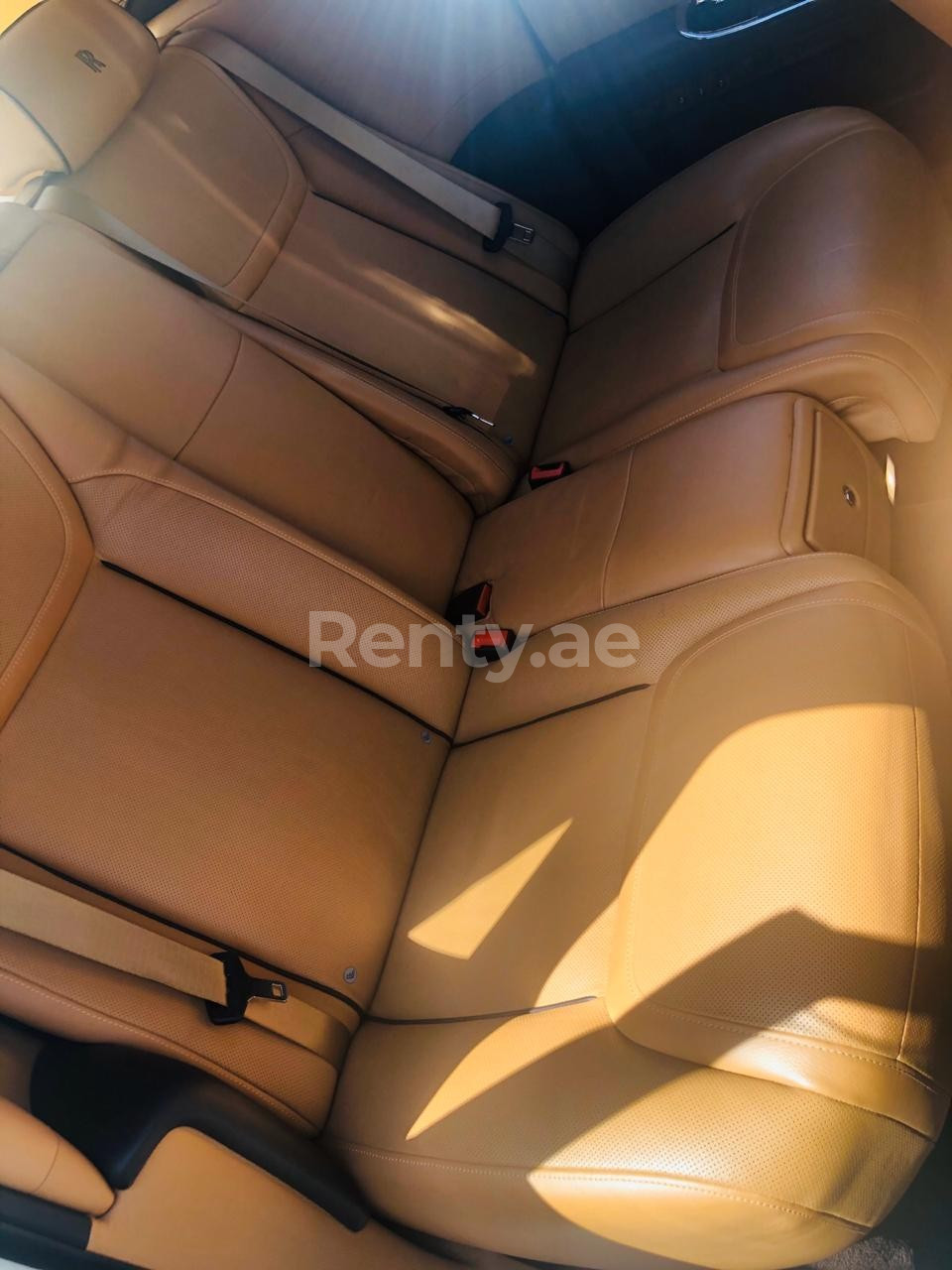 Gold Rolls Royce Ghost for rent in Dubai 3