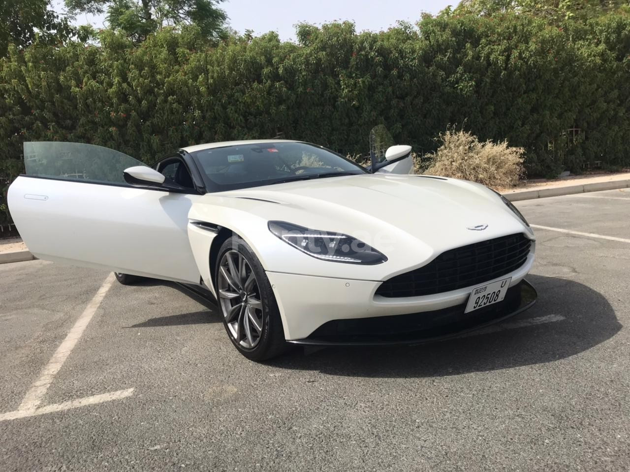 White Aston Martin DB11 for rent in Sharjah 1