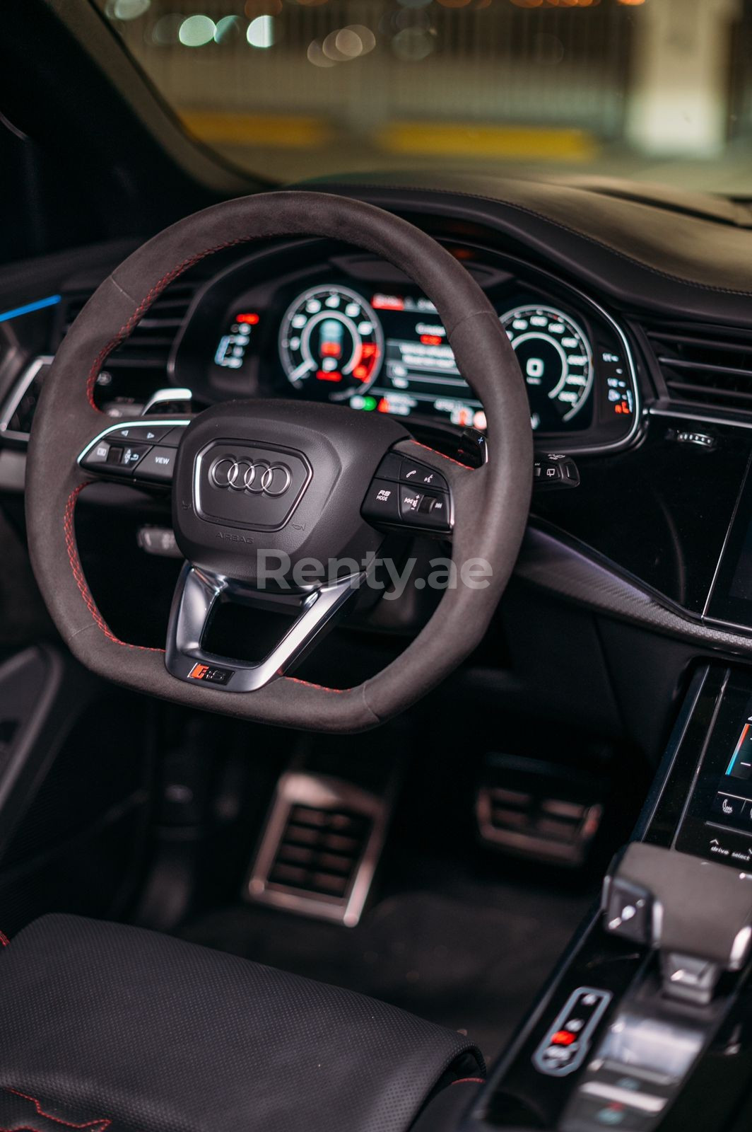 White Audi RSQ8 for rent in Abu-Dhabi 6