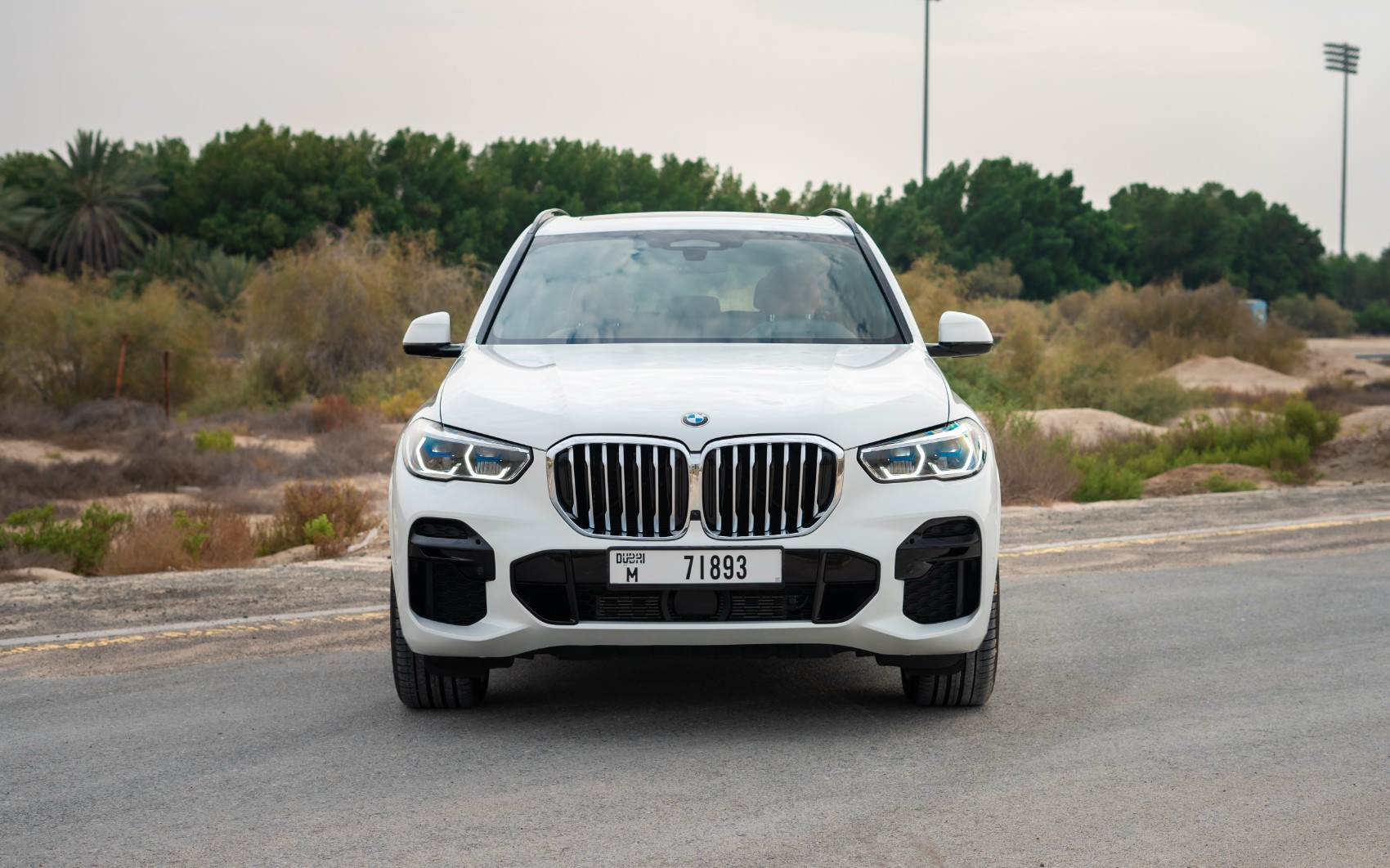 White BMW X5 for rent in Dubai 0