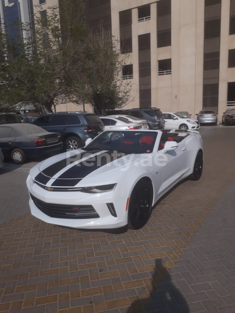 Blanco Chevrolet Camaro en alquiler en Sharjah 11