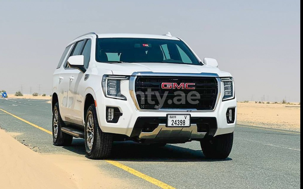 White GMC Yukon for rent in Dubai