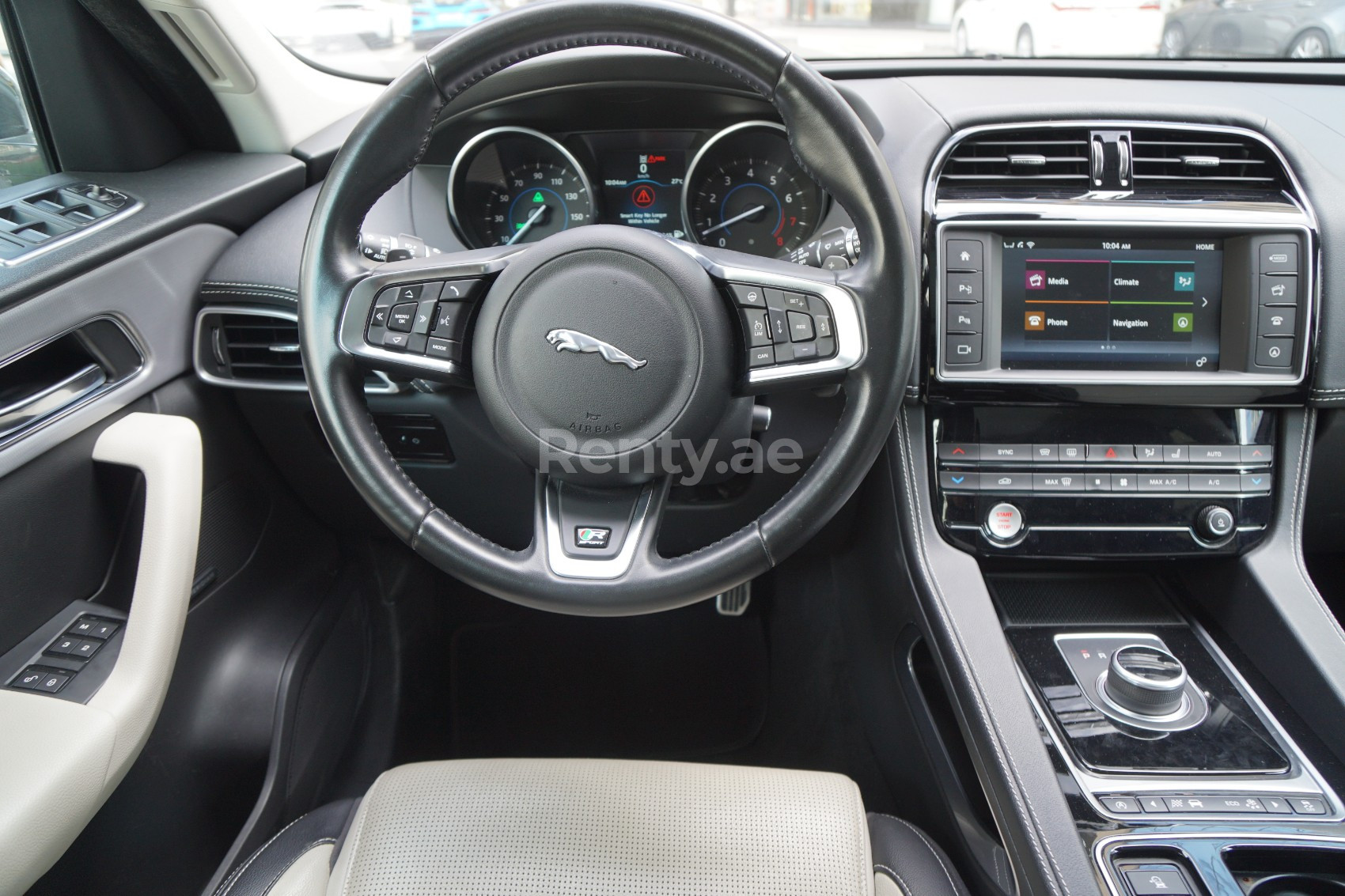 White Jaguar F-Pace for rent in Sharjah 3