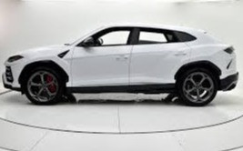 White Lamborghini Urus for rent in Sharjah