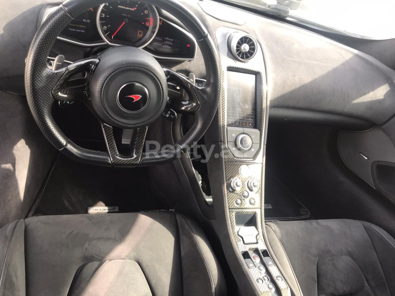 White McLaren 650S Spider for rent in Dubai 11