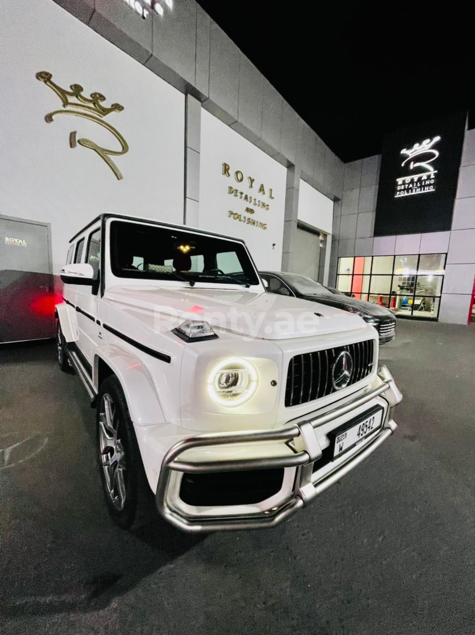 White Mercedes G class for rent in Sharjah 4