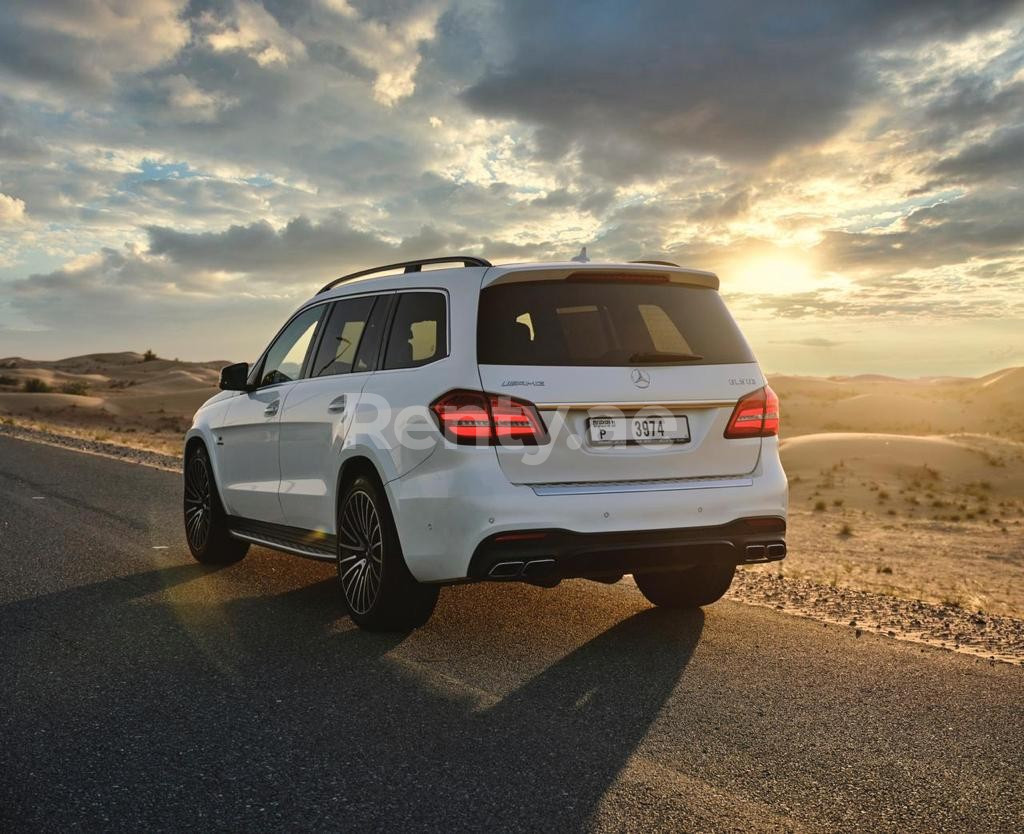 White Mercedes GLE for rent in Dubai 4