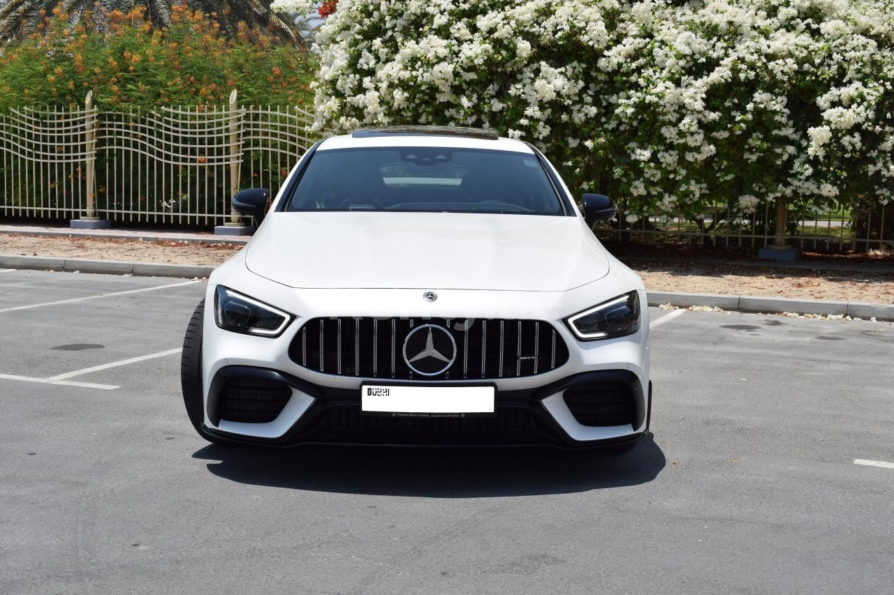 White Mercedes GT 63S AMG for rent in Sharjah 2