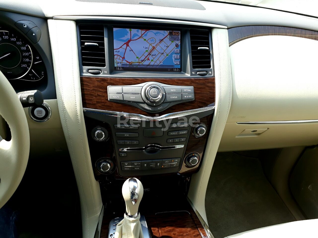 Bright White Nissan Patrol for rent in Abu-Dhabi 8