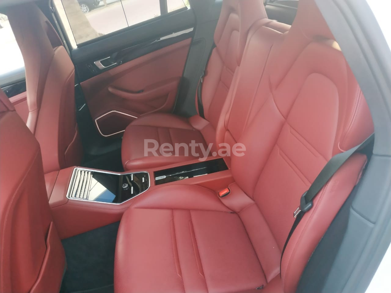 White Porsche Panamera for rent in Dubai 4