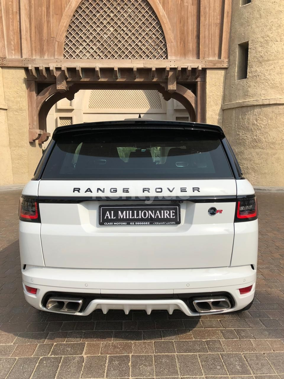 White Range Rover Sport SVR for rent in Abu-Dhabi 0