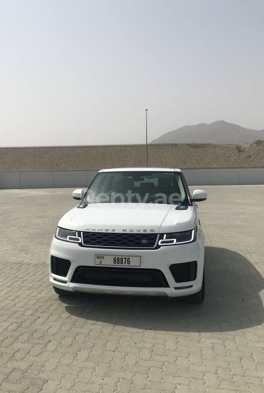 White Range Rover Sport for rent in Sharjah 7