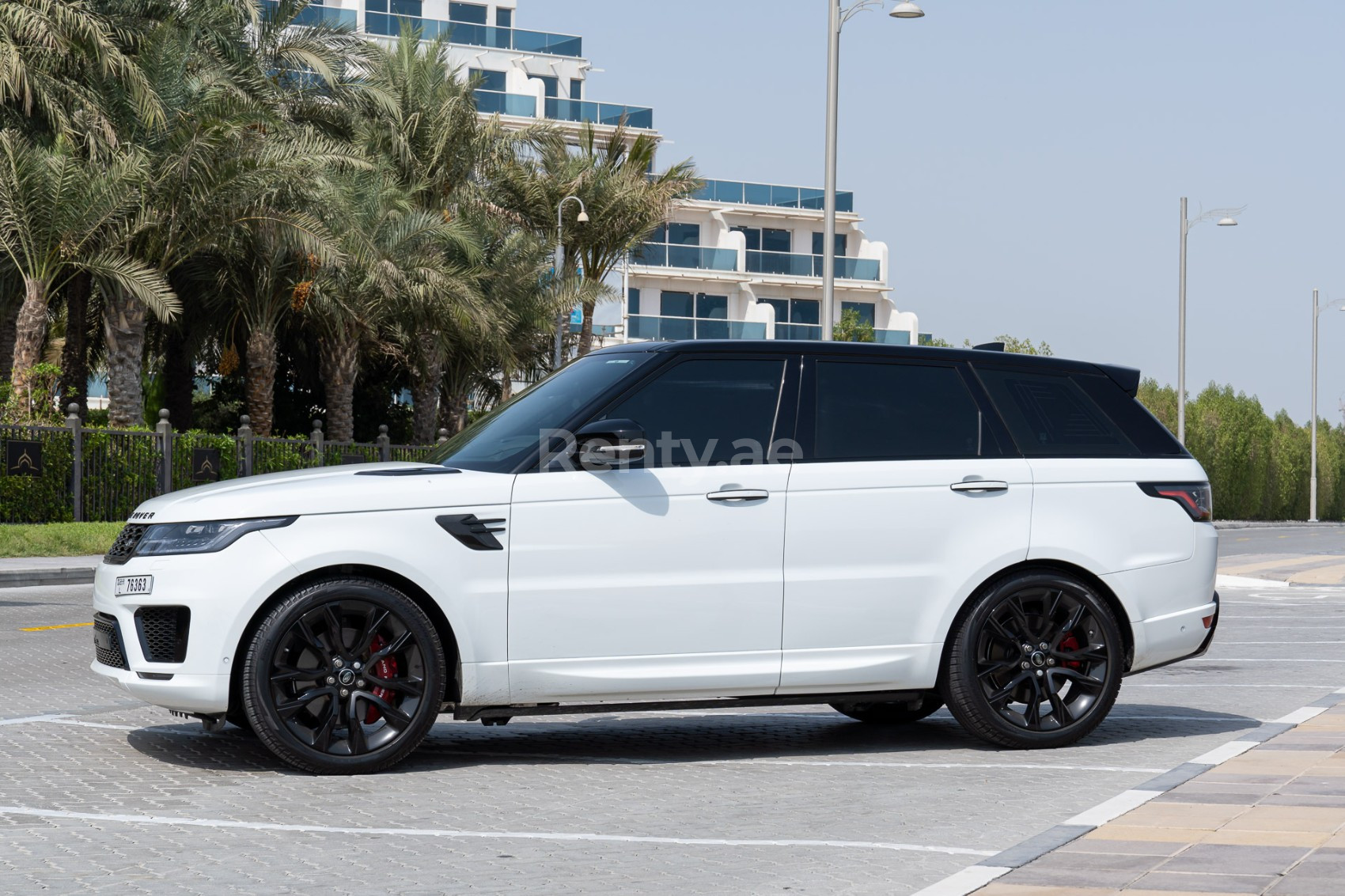 White Range Rover Sport for rent in Sharjah 6