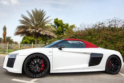  Blanc Audi R8 V10 Spyder Photo 3