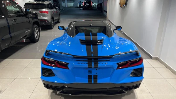 Bleue Chevrolet Corvette Convertible Photo 3