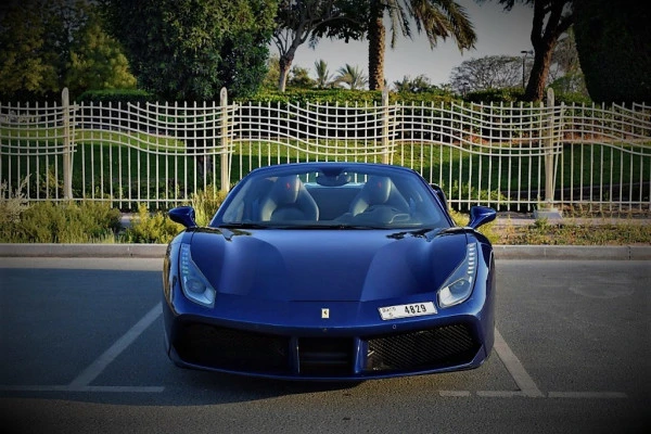  Blue Ferrari 488 Spyder Photo 2