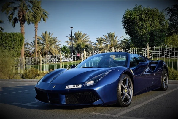  Blue Ferrari 488 Spyder Photo 7