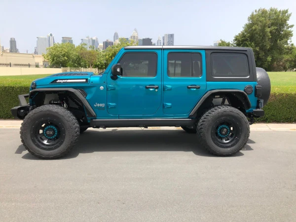  Bleue Jeep Wrangler Photo 3