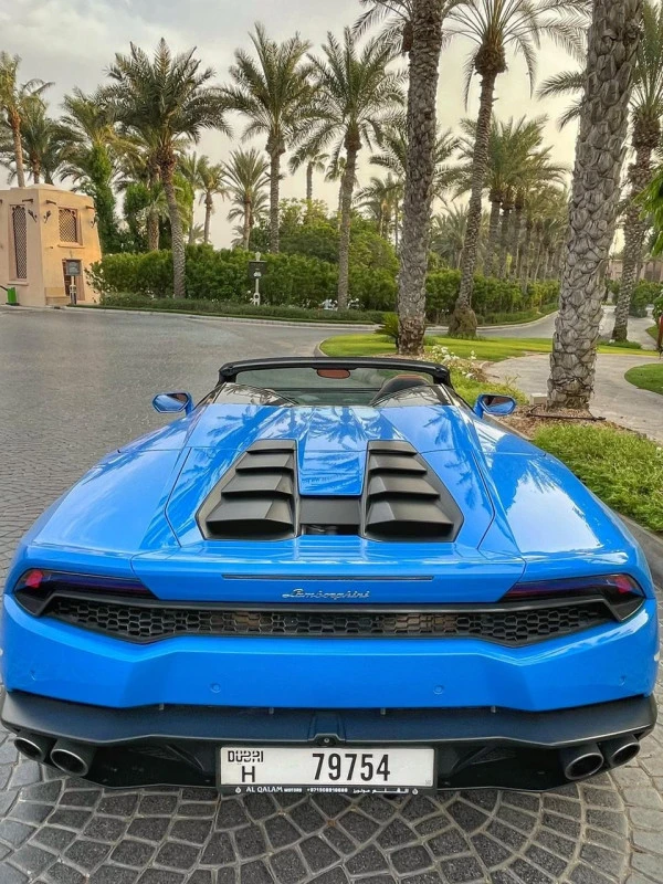  Blu Lamborghini Huracan Spyder Photo 2
