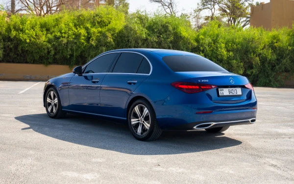  Синий Mercedes C200 Photo 5