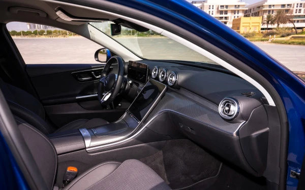  Синий Mercedes C200 Photo 10