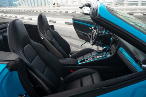  Bleue Porsche 911 Carrera cabrio Photo 6