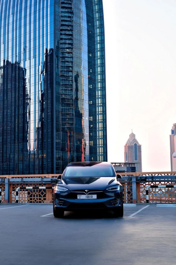  Blue Tesla Model X Photo 3