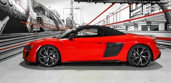  Rouge Audi R8 spyder Photo 2