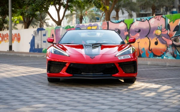  Red Chevrolet Corvette With Automatically Retractable Roof Photo 2