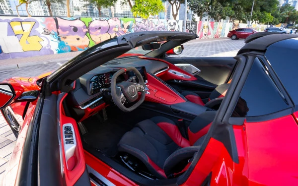  Red Chevrolet Corvette With Automatically Retractable Roof Photo 5